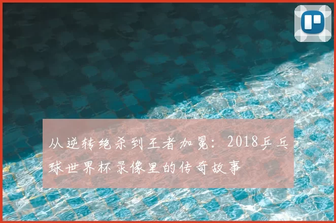 从逆转绝杀到王者加冕：2018乒乓球世界杯录像里的传奇故事