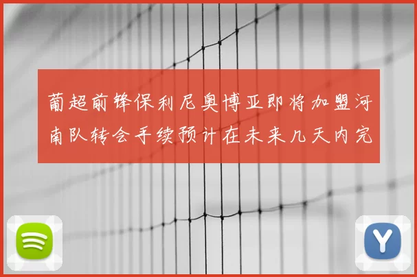 葡超前锋保利尼奥博亚即将加盟河南队转会手续预计在未来几天内完成